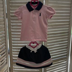 Ralph Lauren matching polo and skirt.
